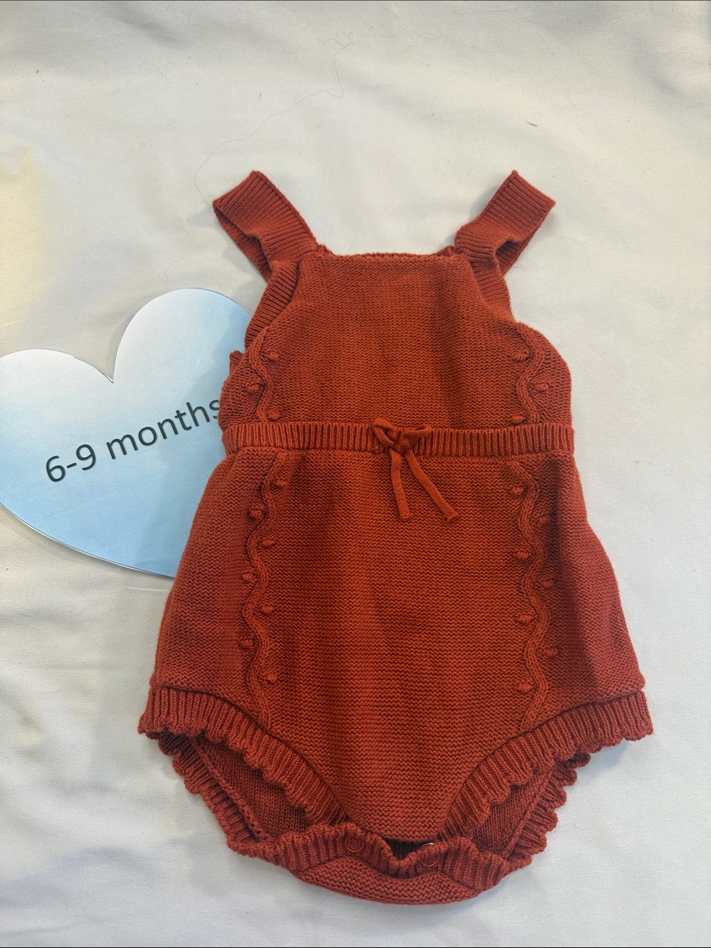 Cat & Jack Rust Knit Bubble Romper